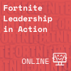 Light red Fortnite logos layered in background, Coder Kids icon